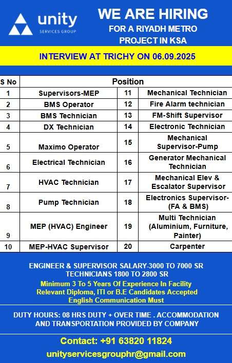 FOR A RIYADH METRO PROJECT IN KSA