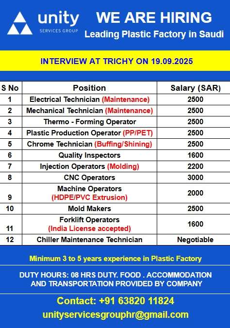 Leading Plastic Factory in Saudi - Saudi Jobs