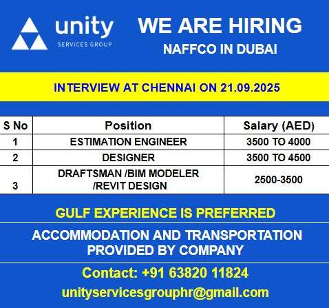 WE ARE HIRING FOR NAFFCO IN DUBAI