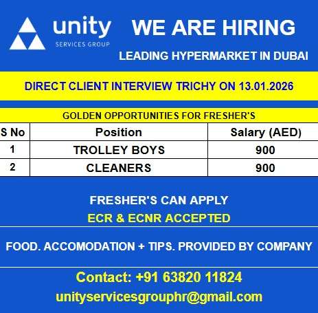 WE ARE HIRING LEADING HYPERMARKET IN DUBAI