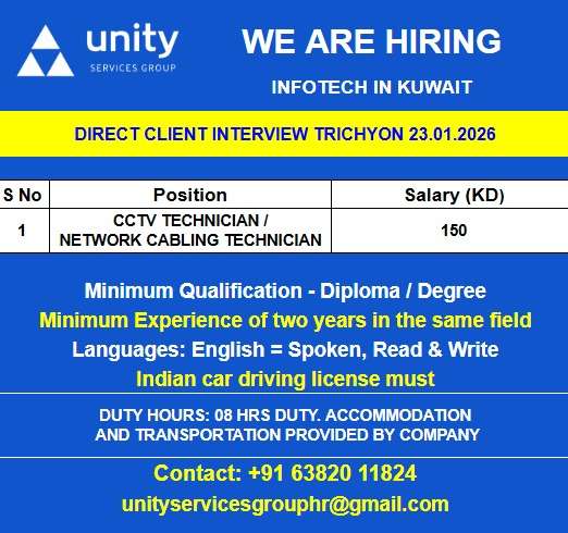 WE ARE HIRING INFOTECH IN KUWAIT