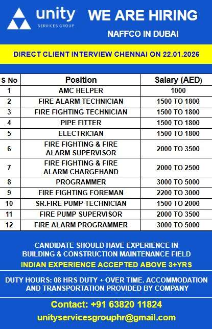 WE ARE HIRING NAFFCO IN DUBAI