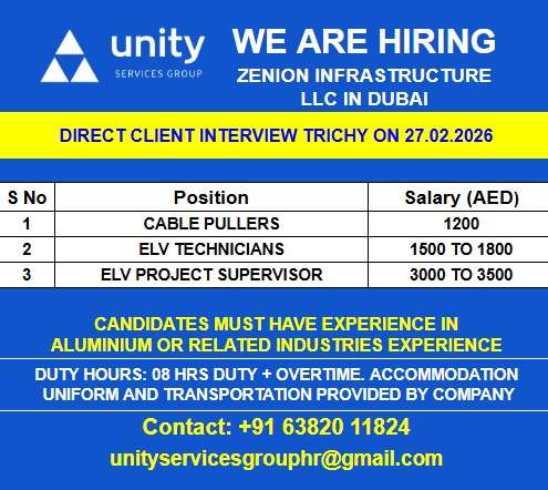 WE ARE HIRING ZENION INFRASTRUCTURE LLC IN DUBAI