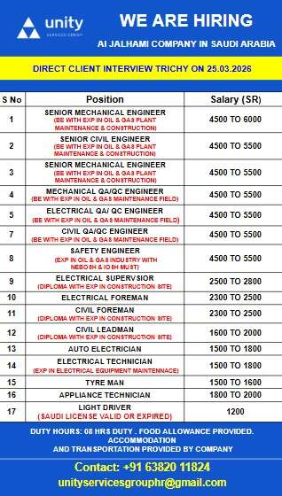 WE ARE HIRINGAI JALHAMI COMPANY IN SAUDI ARABIA