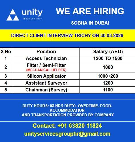 WE ARE HIRING SOBHA IN DUBAI