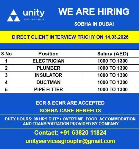 WE ARE HIRING SOBHA IN DUBAI