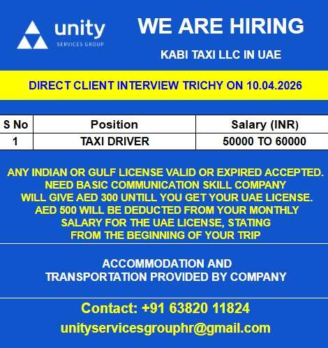 WE ARE HIRING KABI TAXI LLC IN UAE