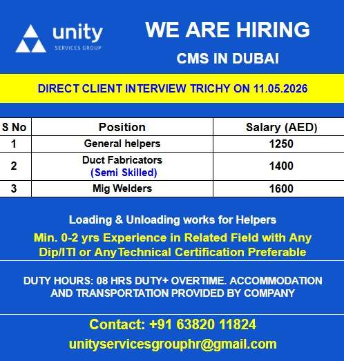 WE ARE HIRING FOR CMS IN DUBAI