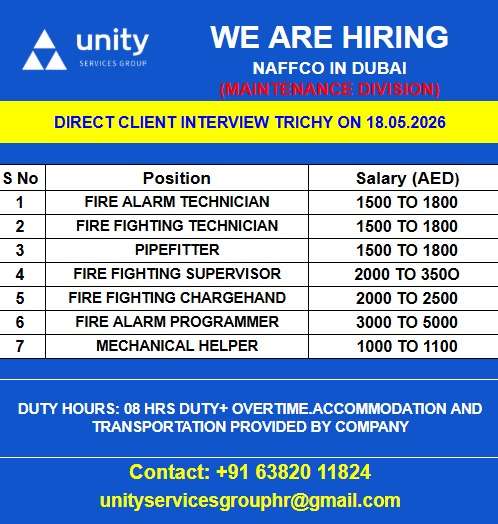 WE ARE HIRING NAFFCO IN DUBAI