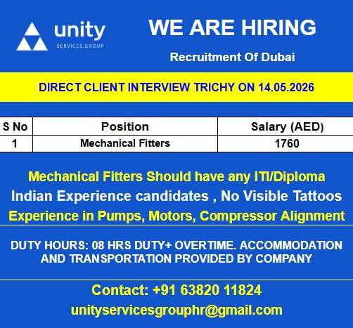 WE ARE HIRING Recruitment Of Dubai
