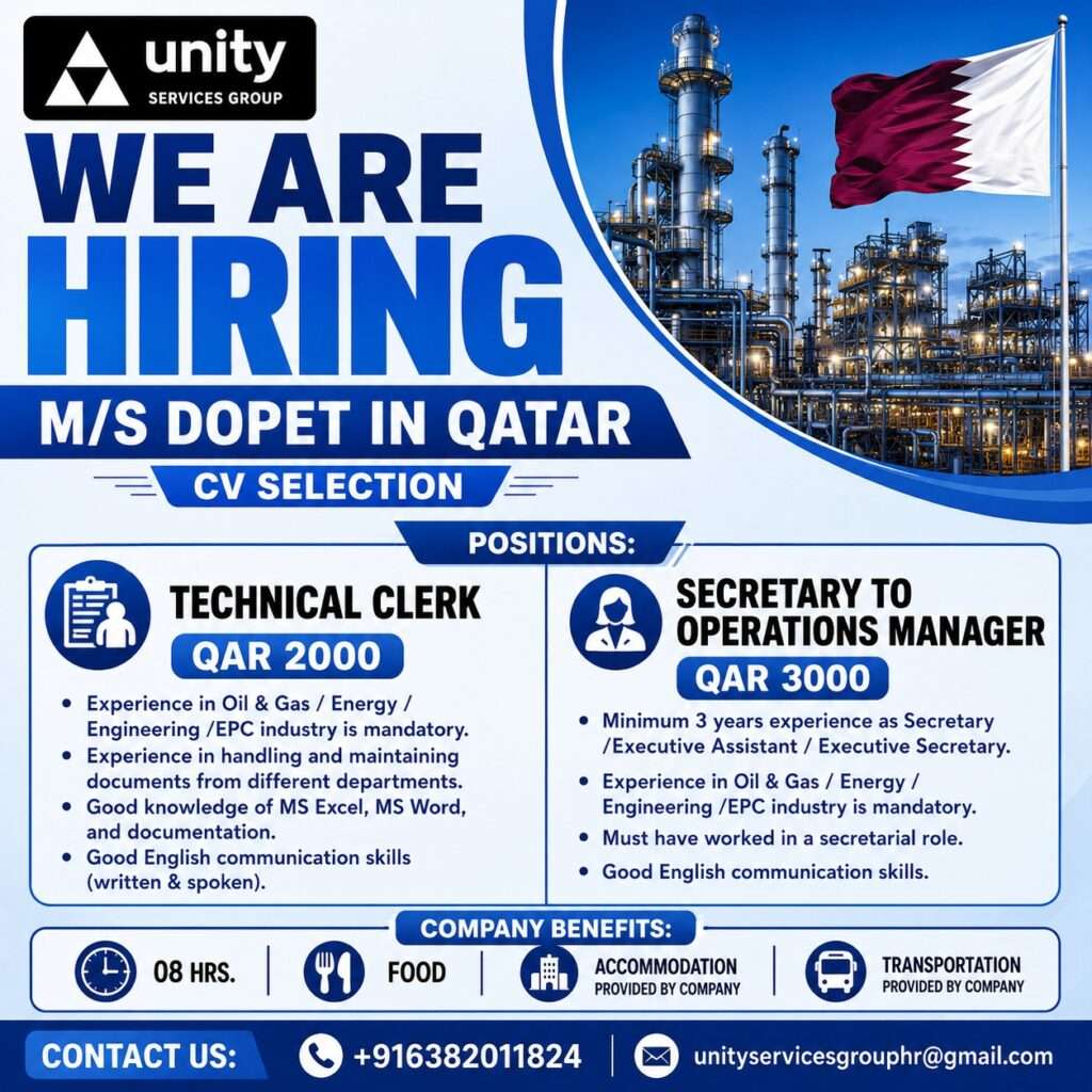M/S DOPET Qatar Jobs 2026