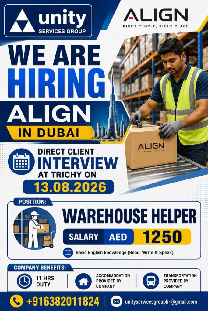 ALIGN Dubai Warehouse Helper Jobs