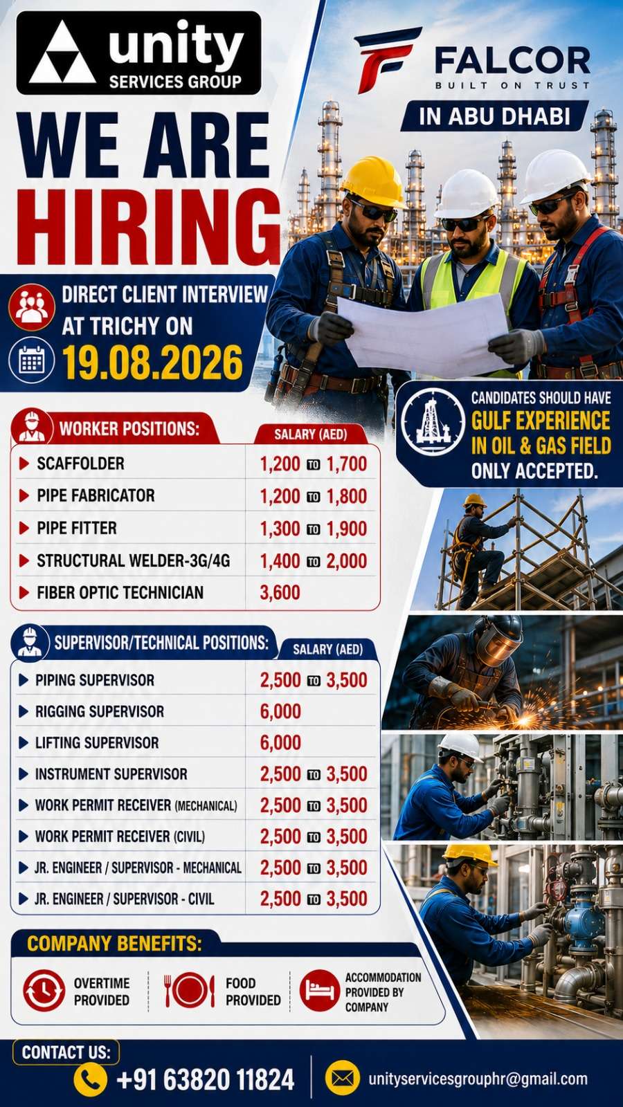 FALCOR Abu Dhabi Jobs – Direct Interview in Trichy