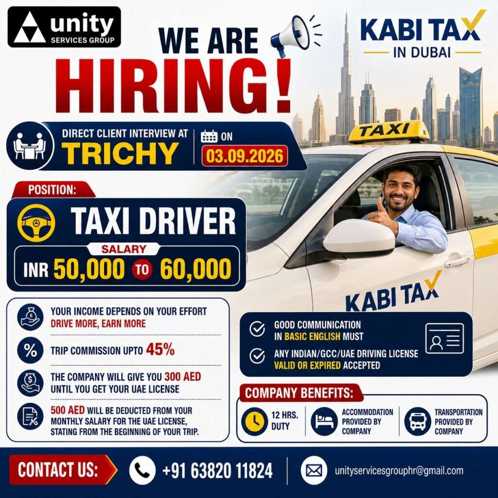 KABI TAX Dubai Taxi Driver Jobs