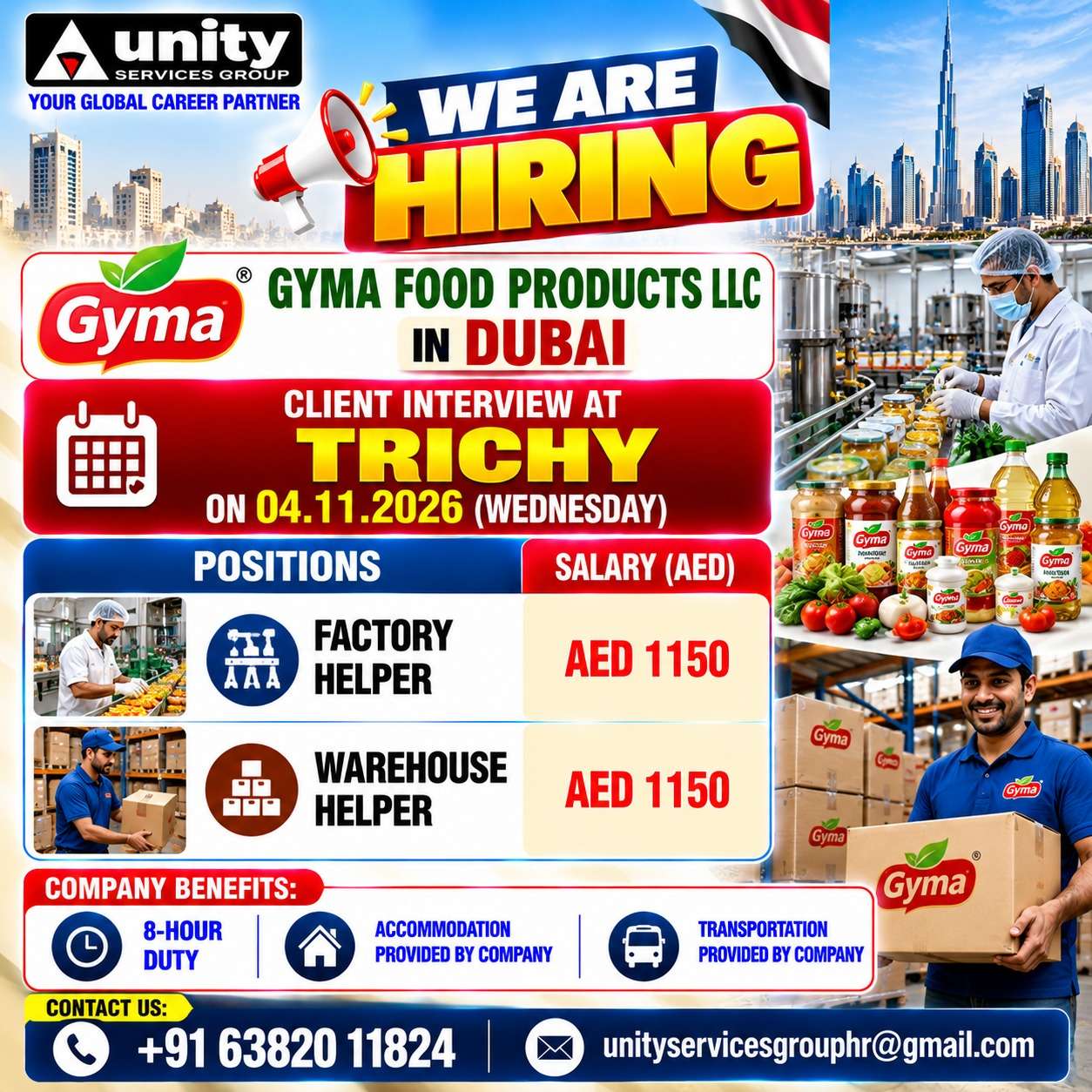 Dubai Factory & Warehouse Helper Jobs 2026 – Salary AED 1150