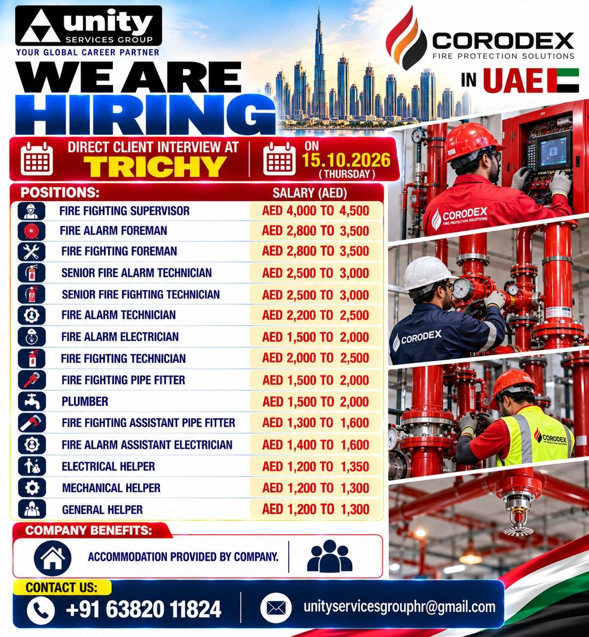 Corodex UAE Jobs 2026 – Fire Protection Vacancies in UAE